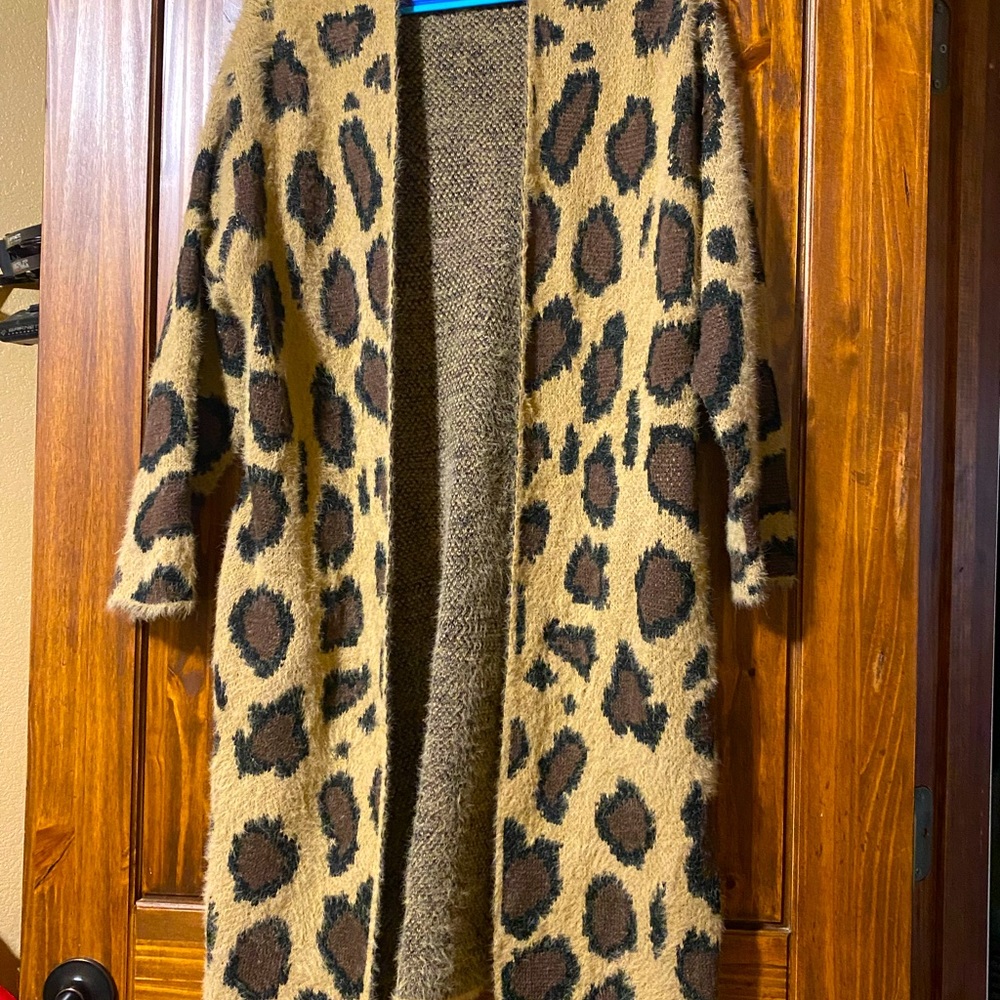 Cheetah print super soft cardigan/ Sweater